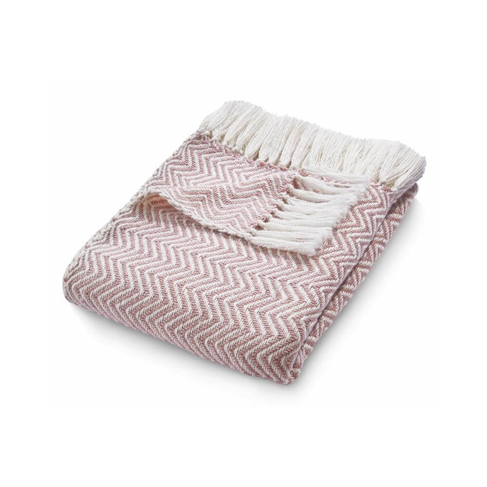 Herringbone Design Woven Throw The Rugs