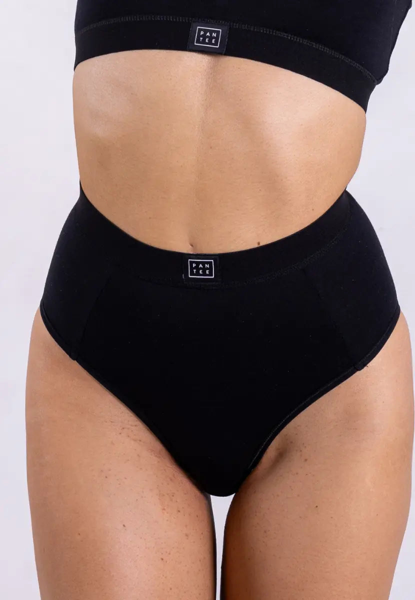High Waisted Briefs, Black Pantee
