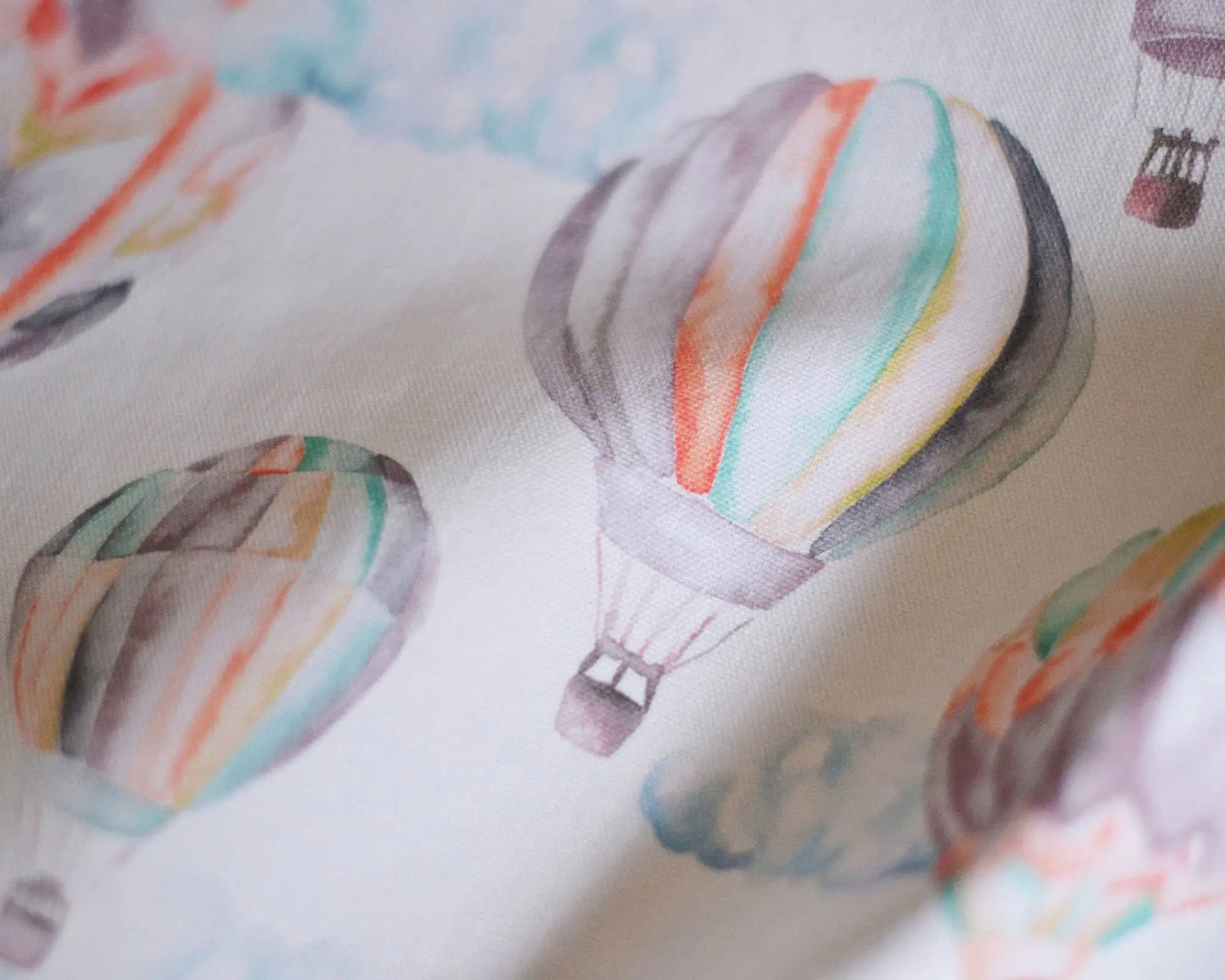 Hot Air Balloons - Children's Cotton Curtain Fabric Katie Hipwell Design
