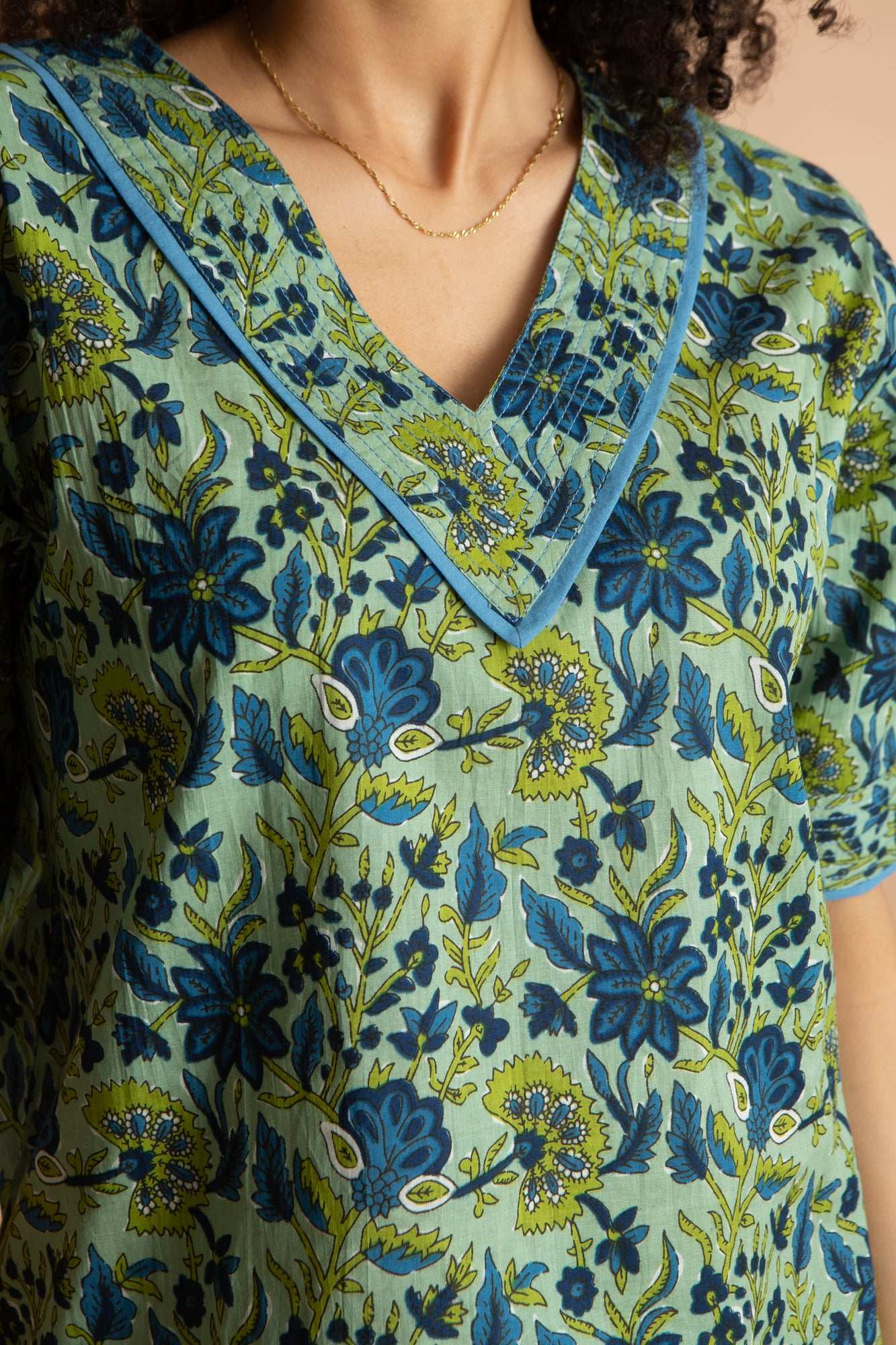 Lime Patchouli Women's Floral Cotton Pyjama Trouser Set inara