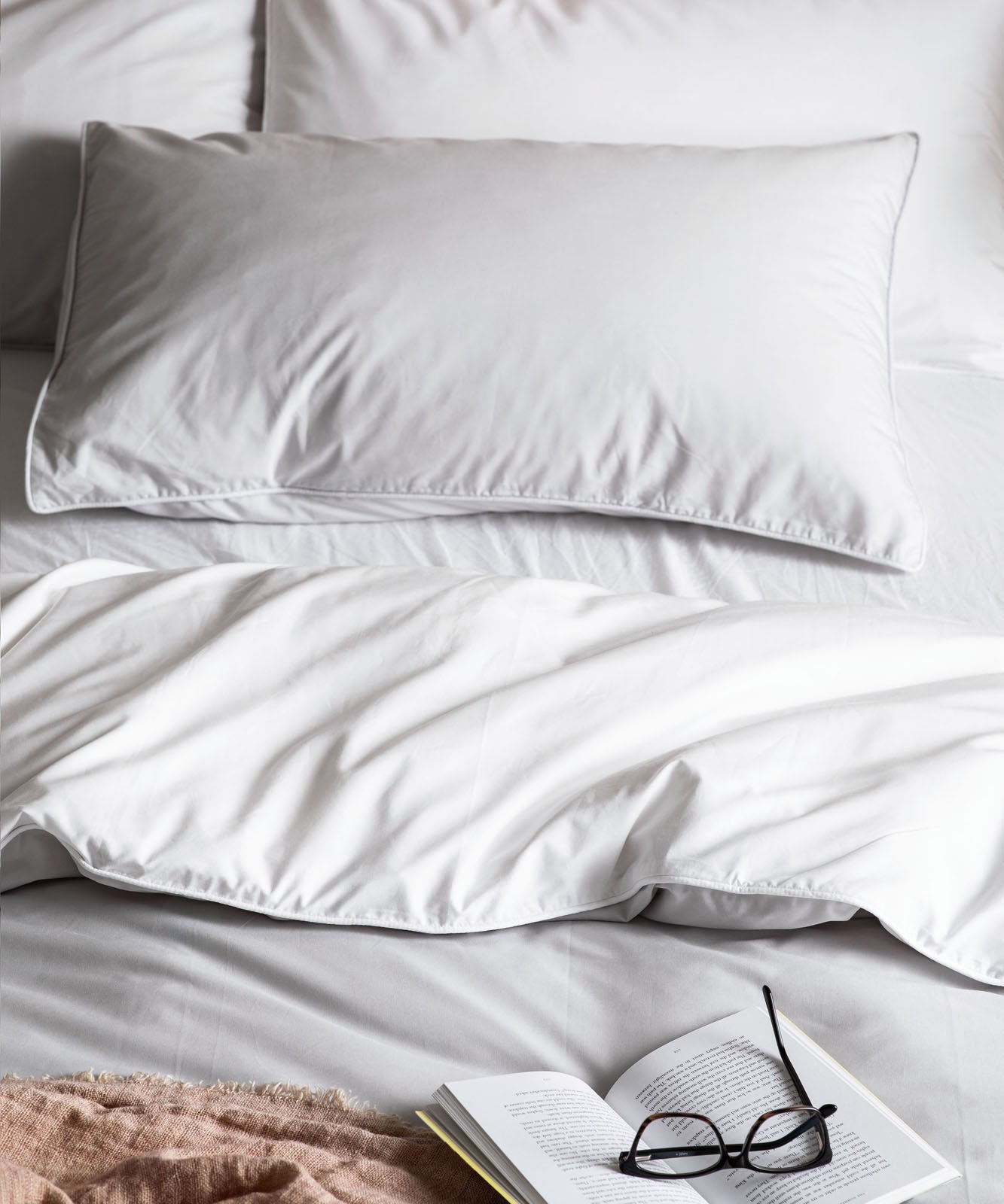 Grey and White Tencel Cotton Duvet Cover Undercover
