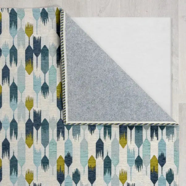 Kelso Geometric Chenille Rug Dunelm