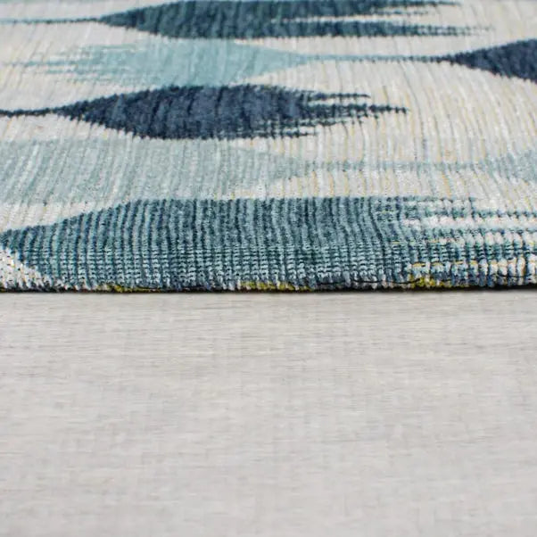 Kelso Geometric Chenille Rug Dunelm