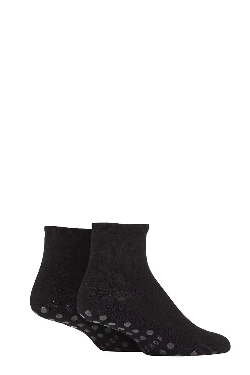 Lazy Panda Bamboo Cushioned Slipper Socks Black LazyPanda