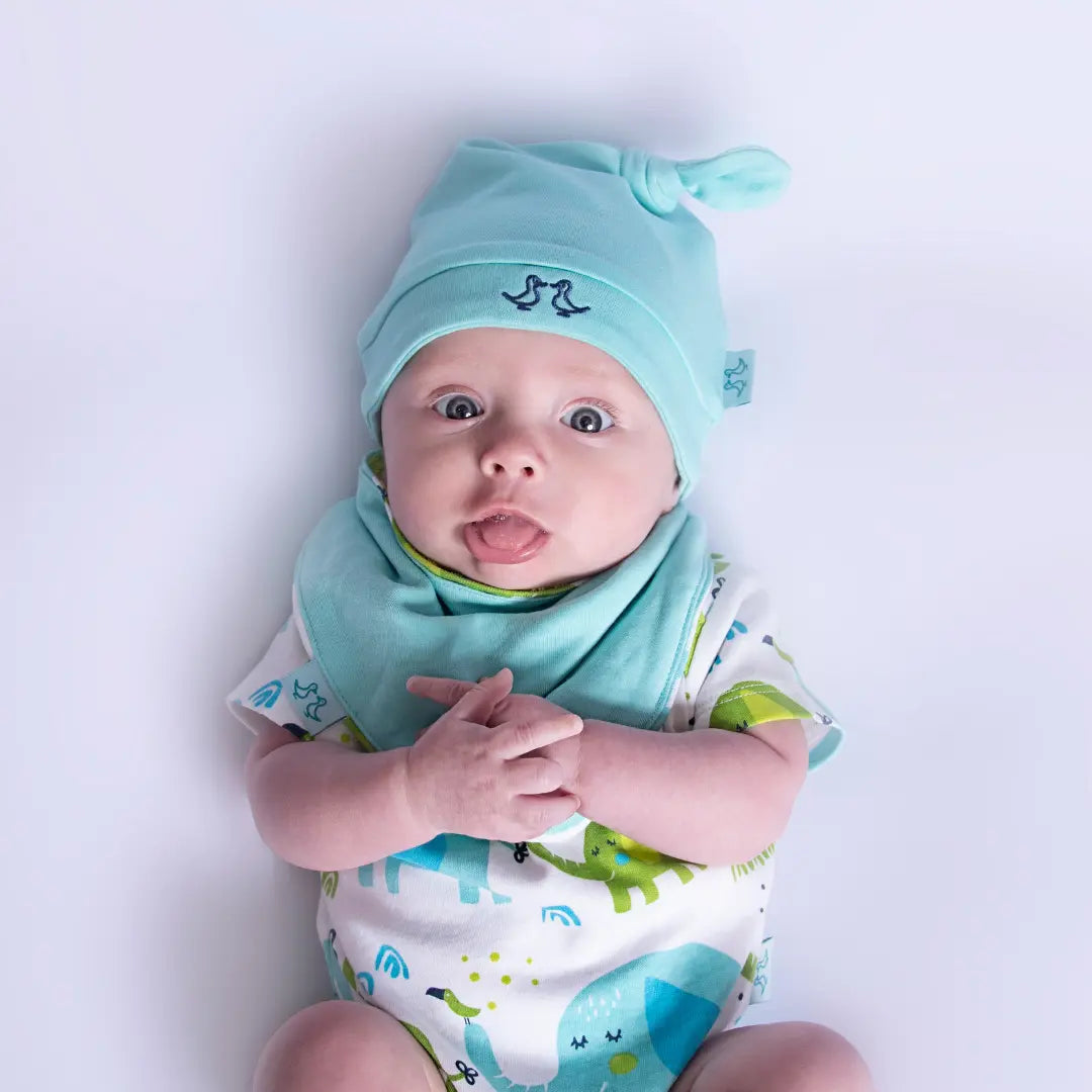 Little Elephant Print Boys Set of 2 Baby Hats Luca and Rosa
