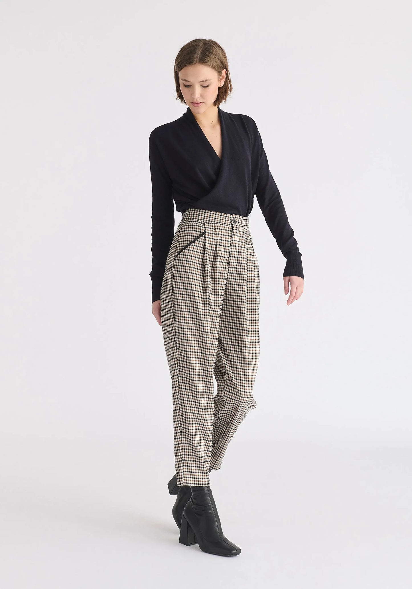 Long Sleeve Knitted Wrap Top Paisie