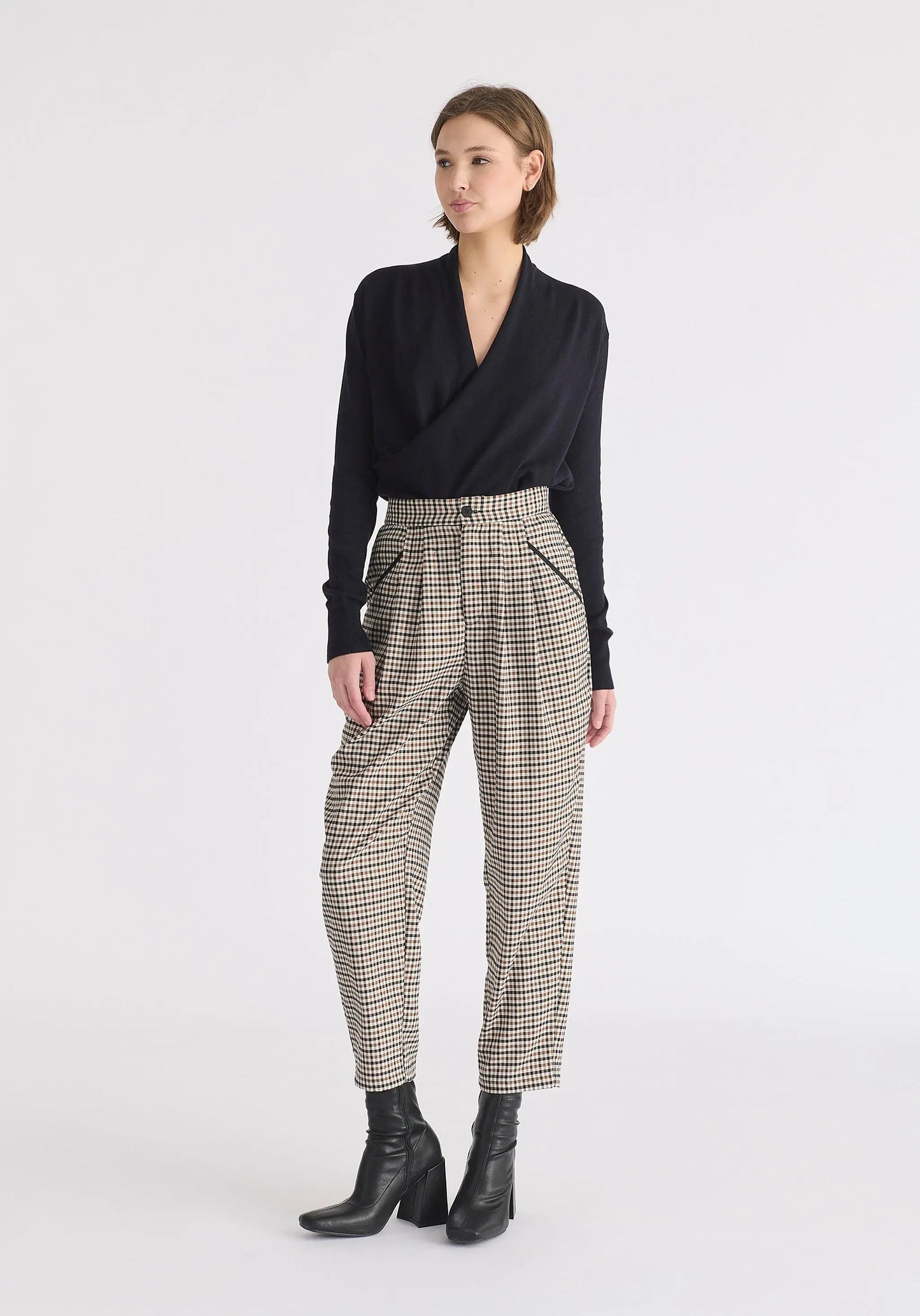 Long Sleeve Knitted Wrap Top Paisie