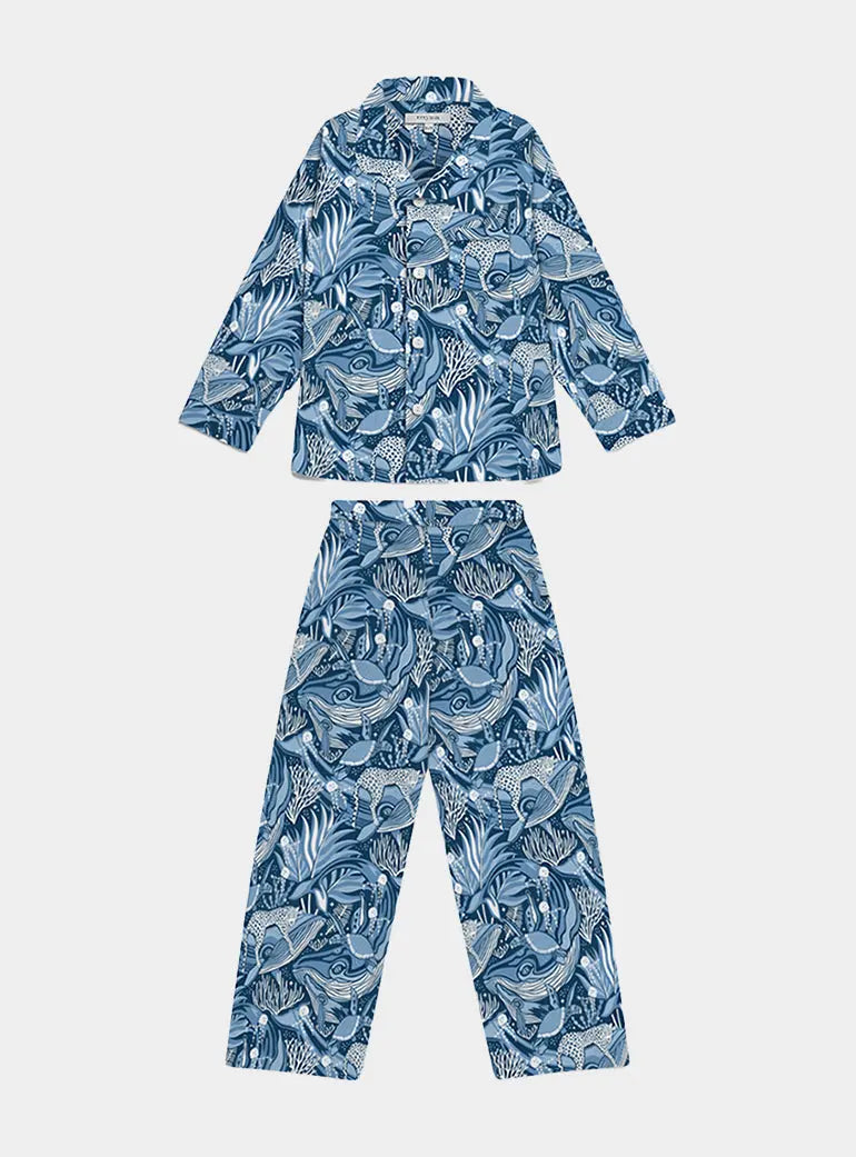 Lullaby of the Whales Kid's Organic Cotton Pyjama Trouser Set Myza