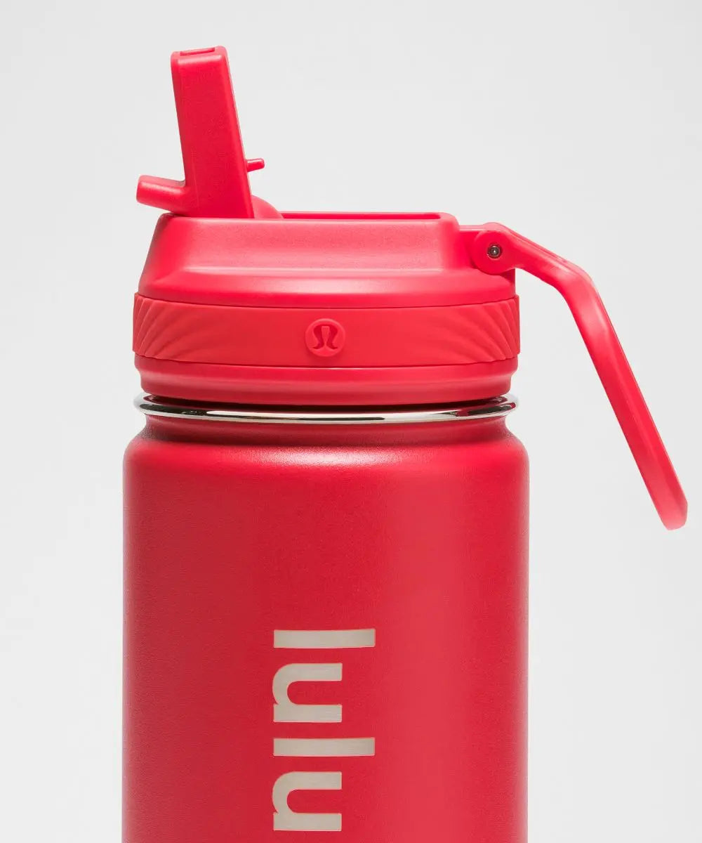 Lulu Red Back to Life Sport Bottle 18oz Straw Lid – Myza