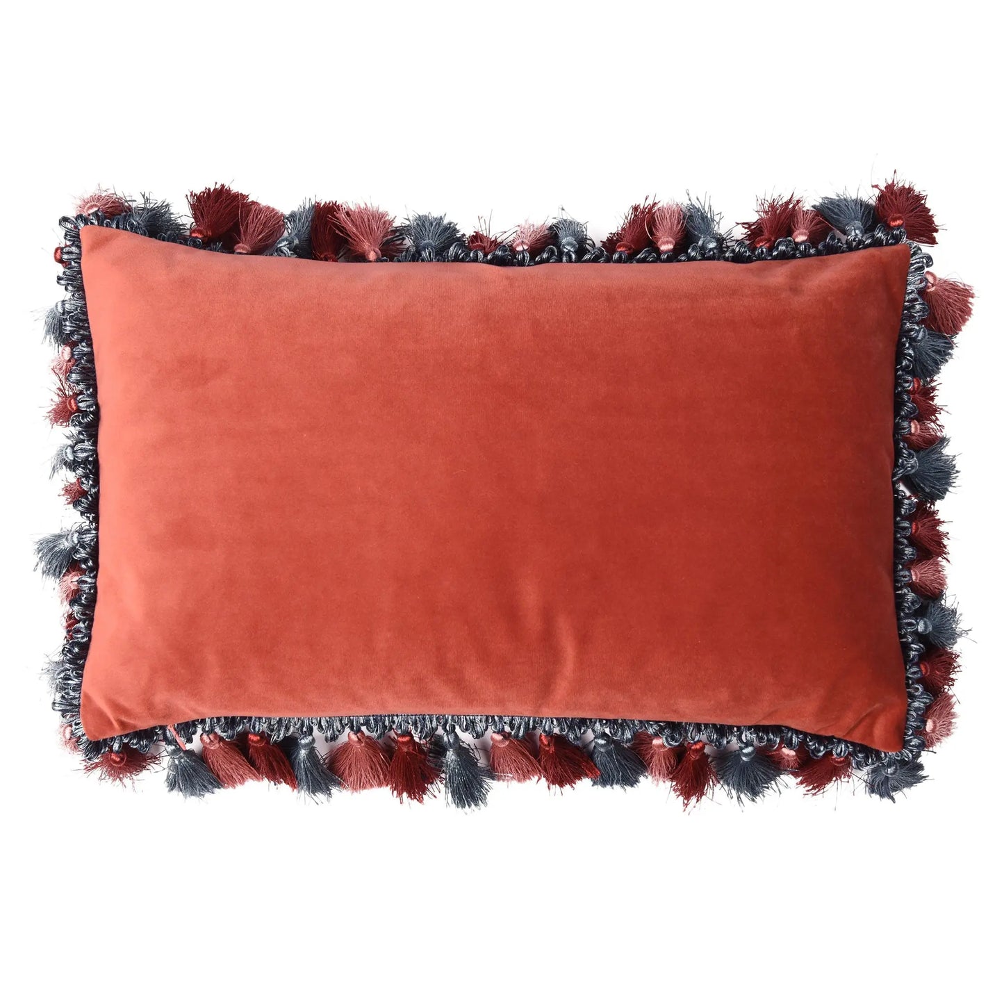 Malabar Coral Velvet Cushion Bivain