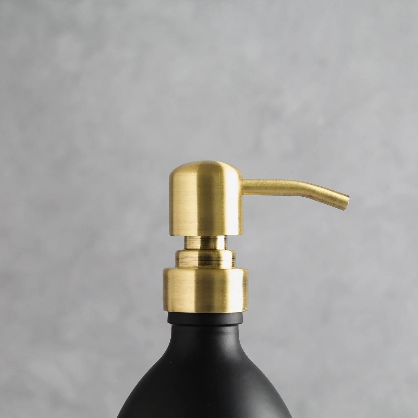 Matte Black Glass Dispenser Bottle With Gold Pump Namie Home