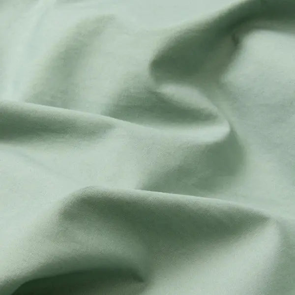 Mellow Green Washed Cotton Percale Duvet Cover Piglet