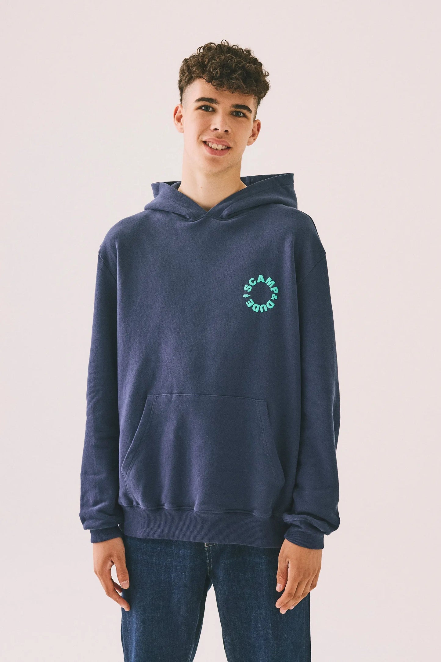 Men's Navy with Green Graphic Hoodie Scamp & Dude