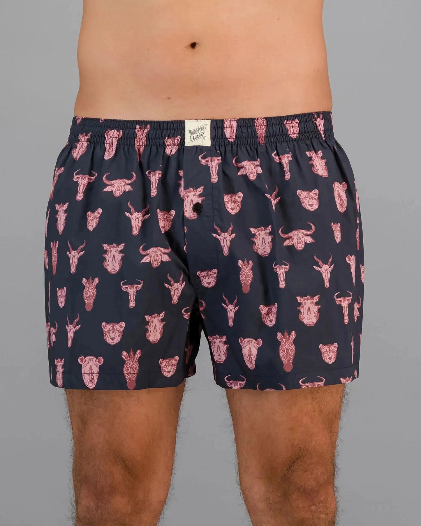 Mens Boxer Shorts - Combo Heads Woodstock Laundry