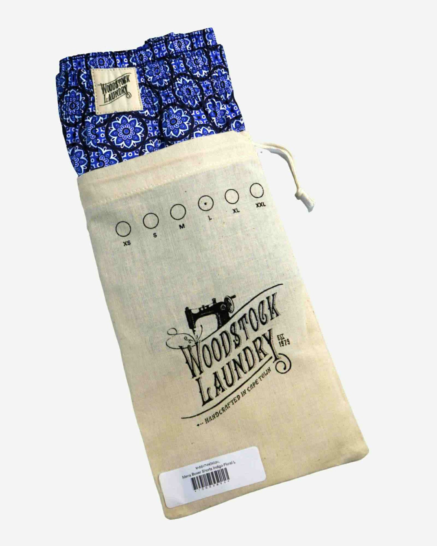 Mens Boxer Shorts - Indigo Floral Woodstock Laundry