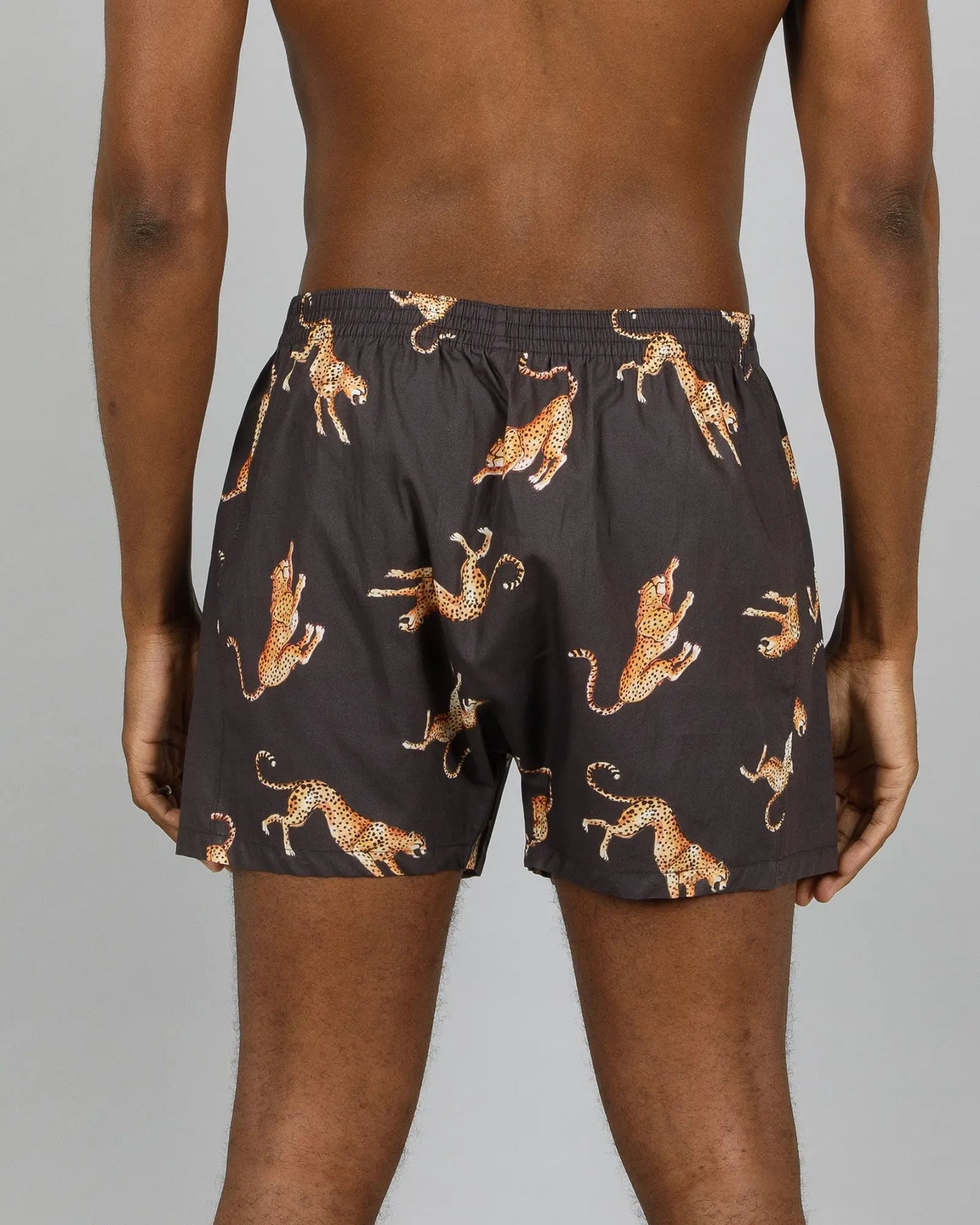 Mens Boxer Shorts - Jumping Cheetahs Woodstock Laundry