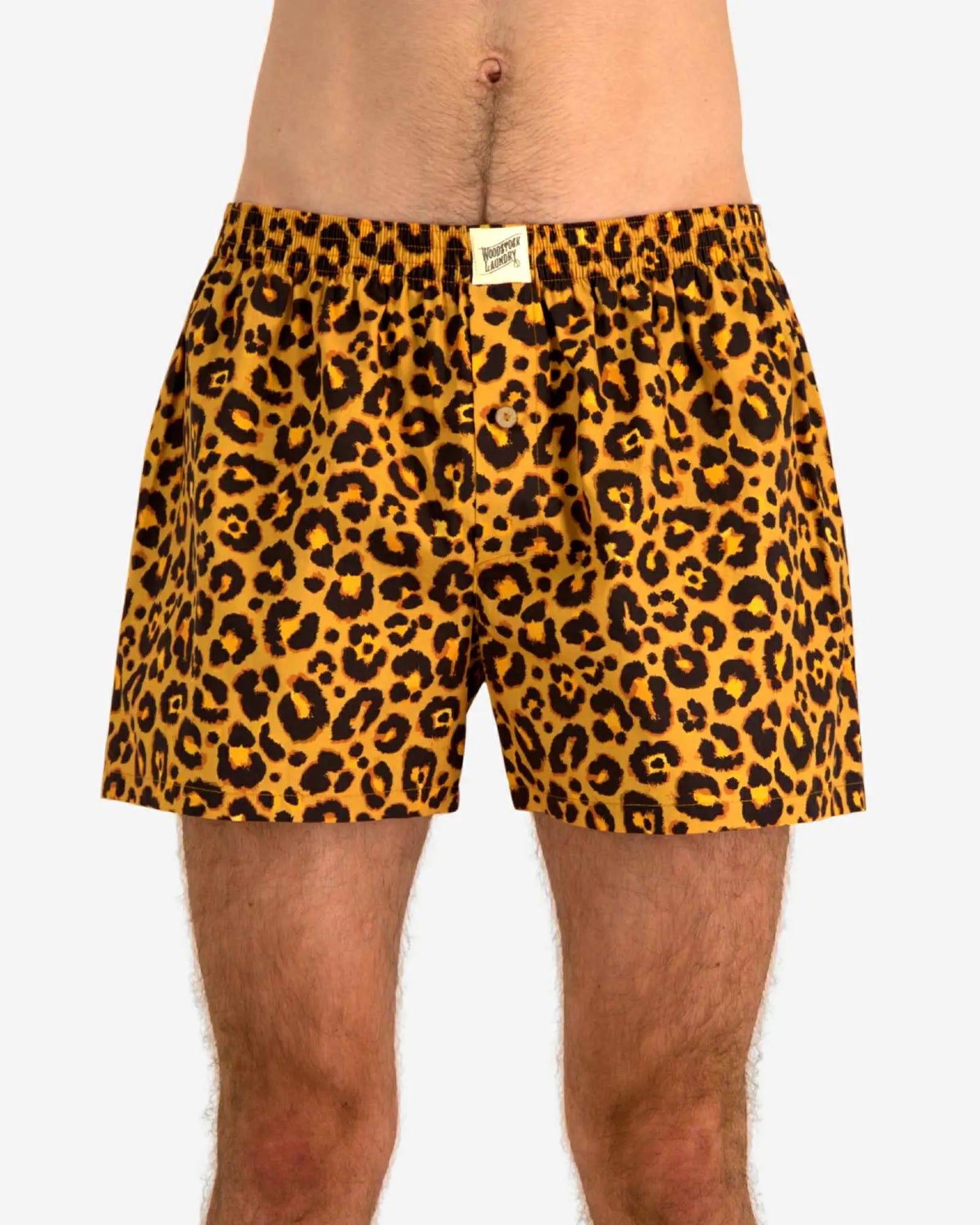 Mens Boxer Shorts - Leopard Woodstock Laundry