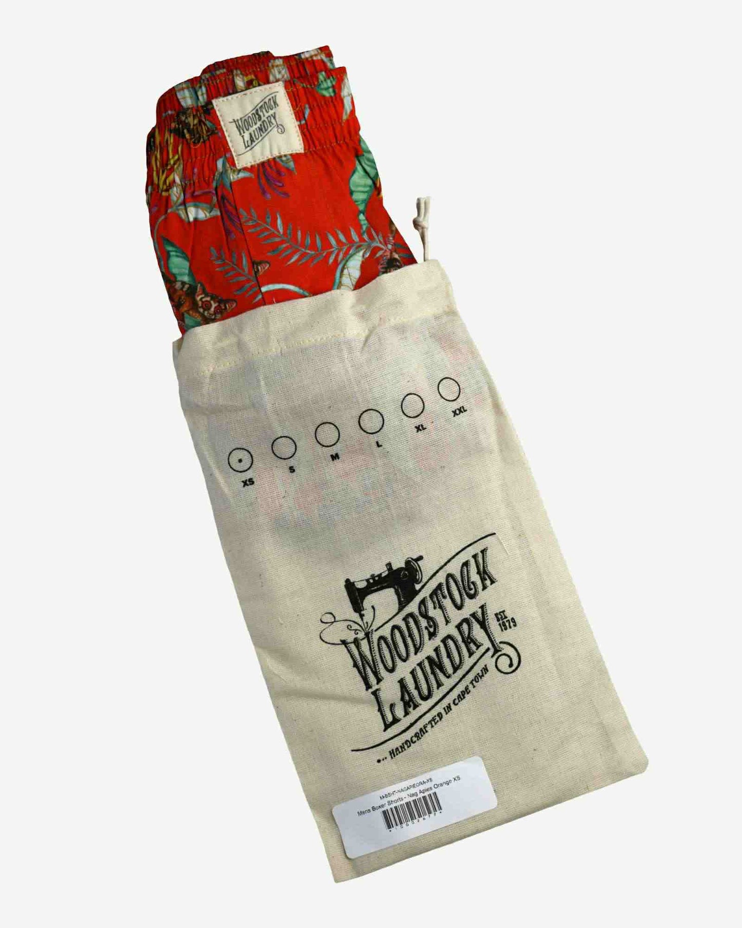 Mens Boxer Shorts - Night Monkeys Orange Woodstock Laundry