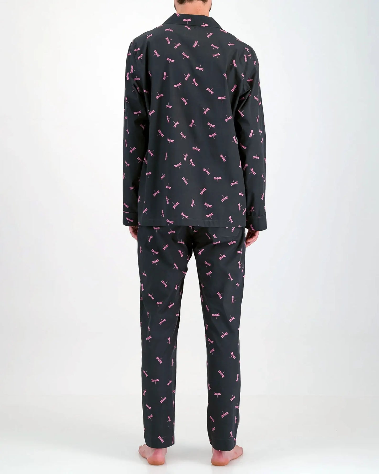 Mens Long Pyjamas - Dragonflies Woodstock Laundry