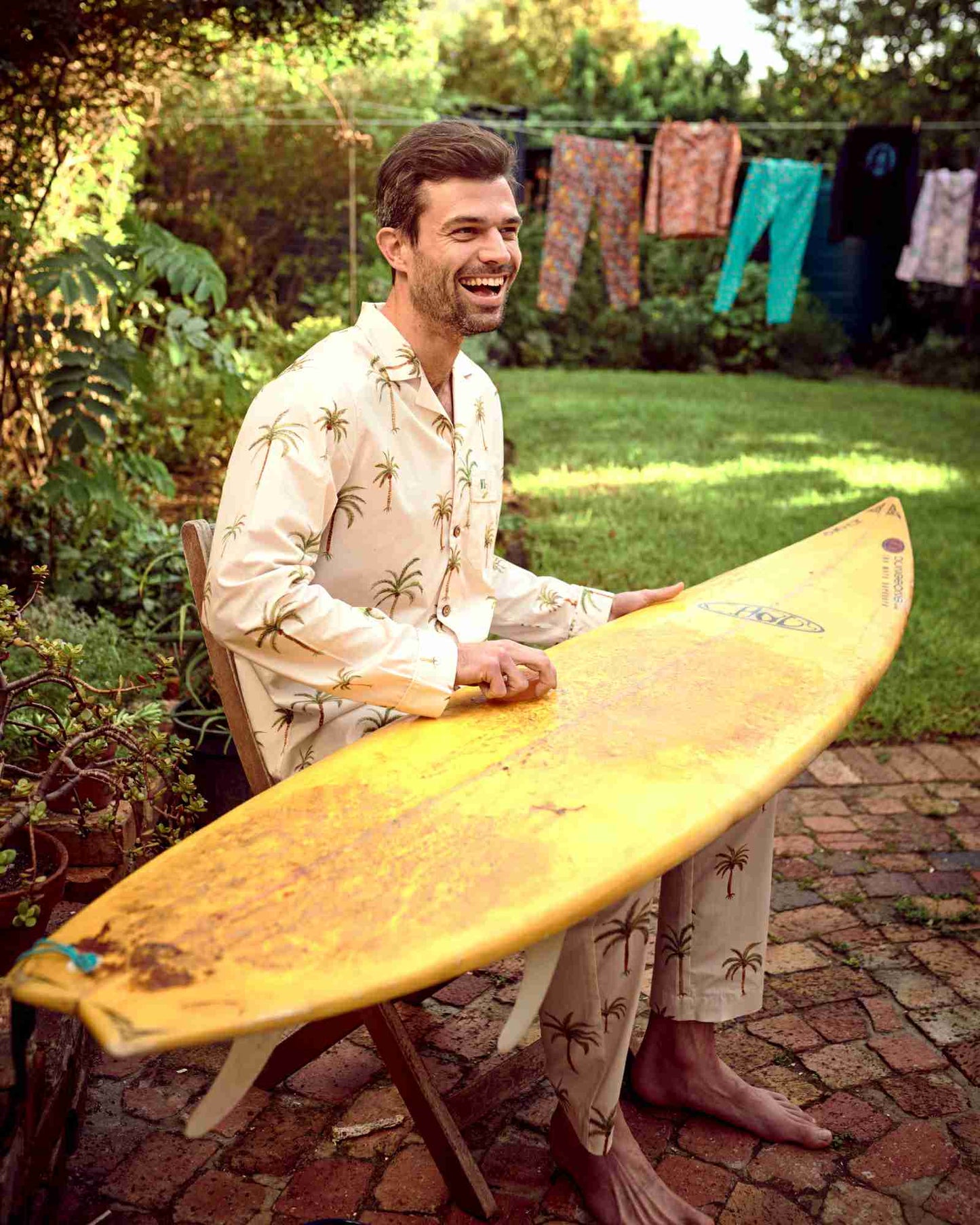 Mens Long Pyjamas - Palm Beach Woodstock Laundry