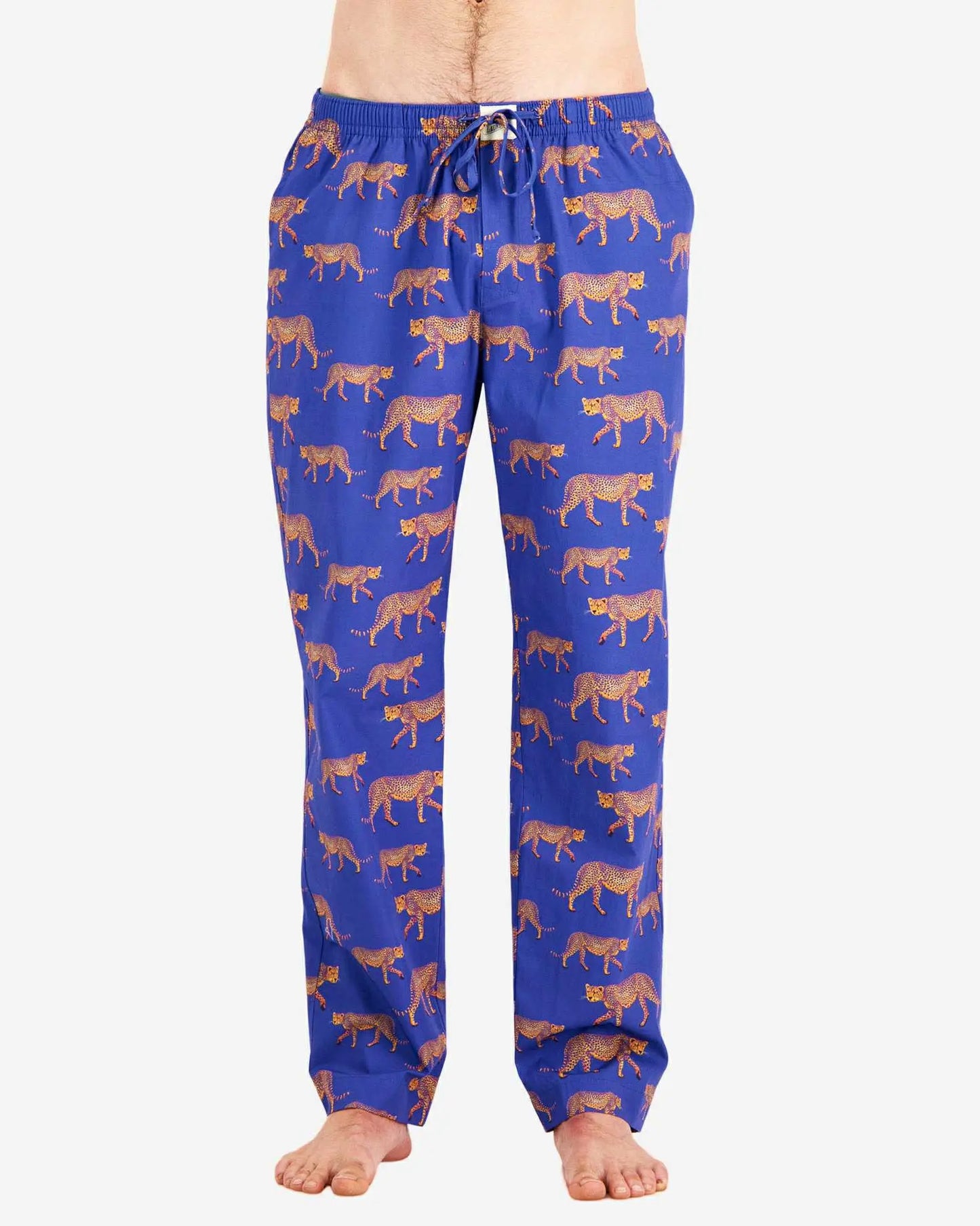 Mens Lounge Pants - Yellow Cheetah Woodstock Laundry