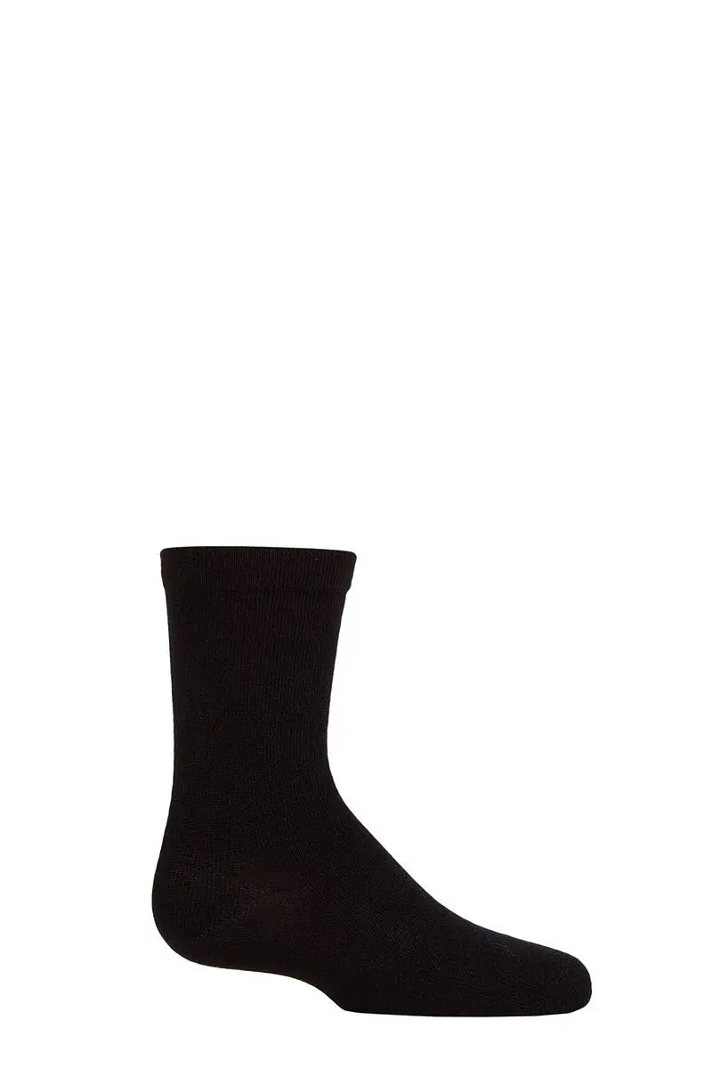 Mid-Weight Bamboo Socks with Comfort Cuff and Smooth Toe Seams Black LazyPanda