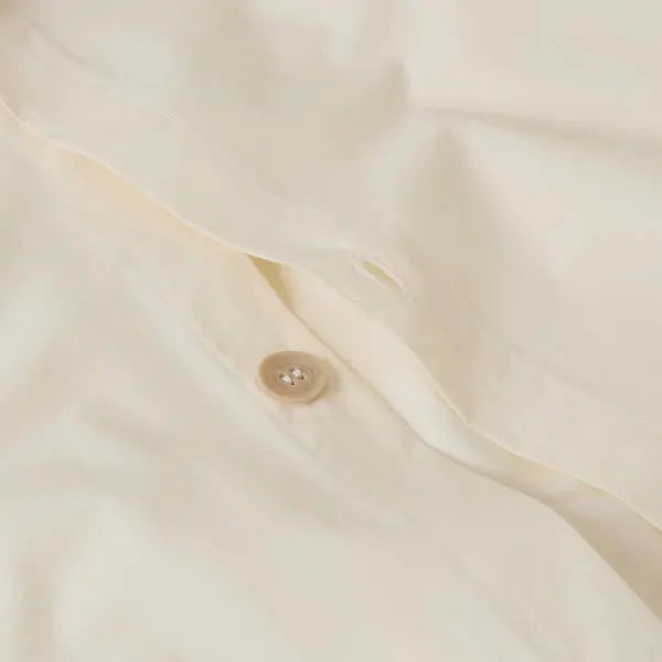 Mindful Cream Washed Cotton Percale Duvet Cover Piglet