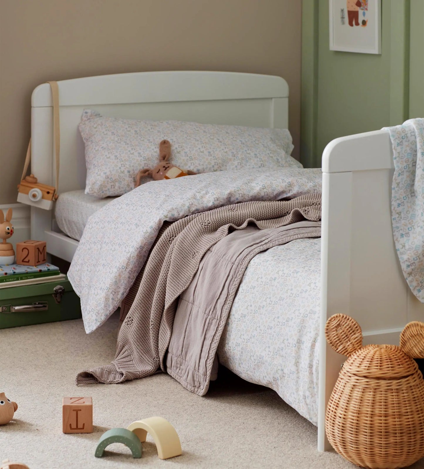Mink Little Finn 100% Cotton Quilted Throw The Secret Linen Store
