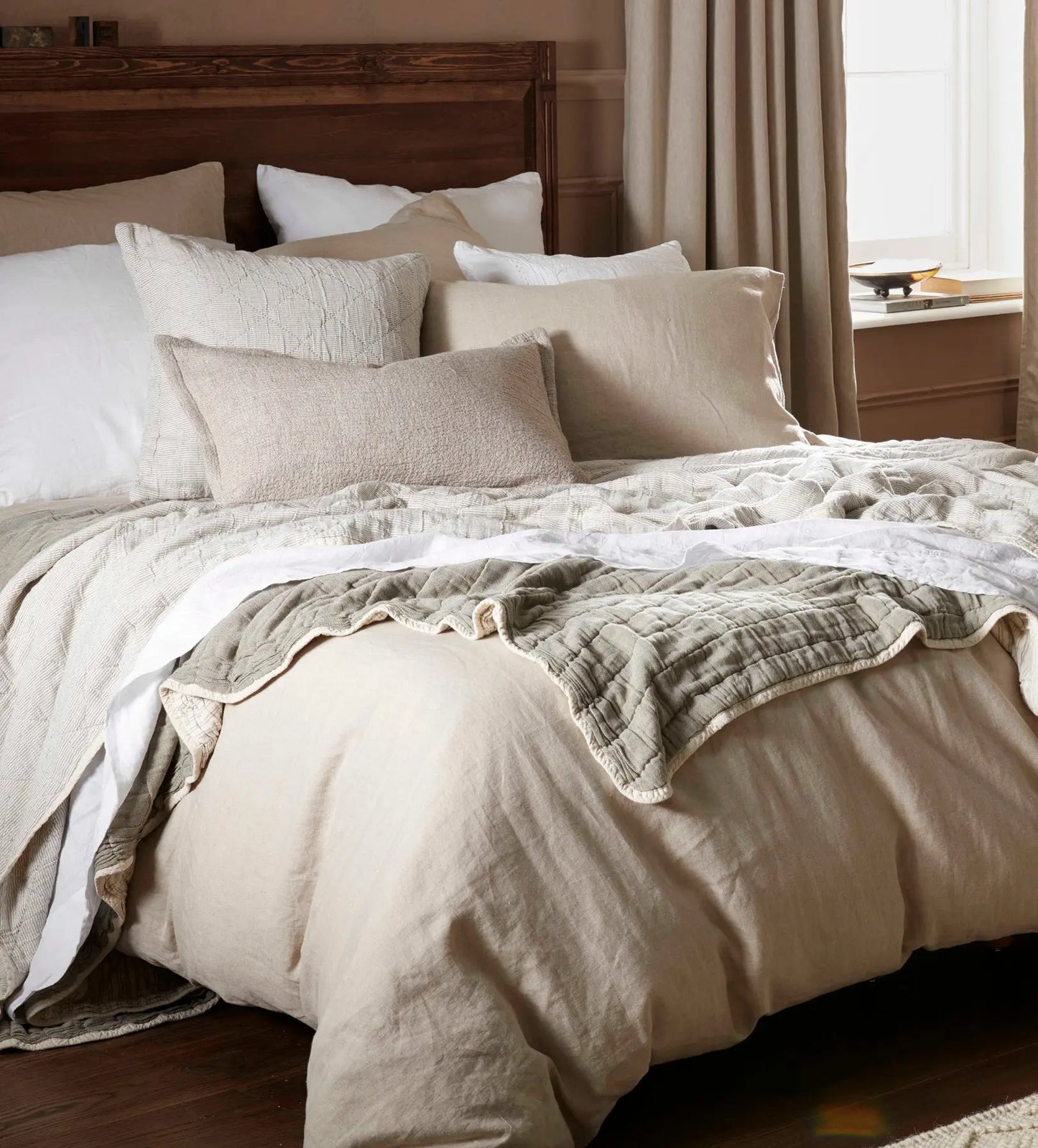 Natural 100% Linen Oxford Pillowcase The Secret Linen Store