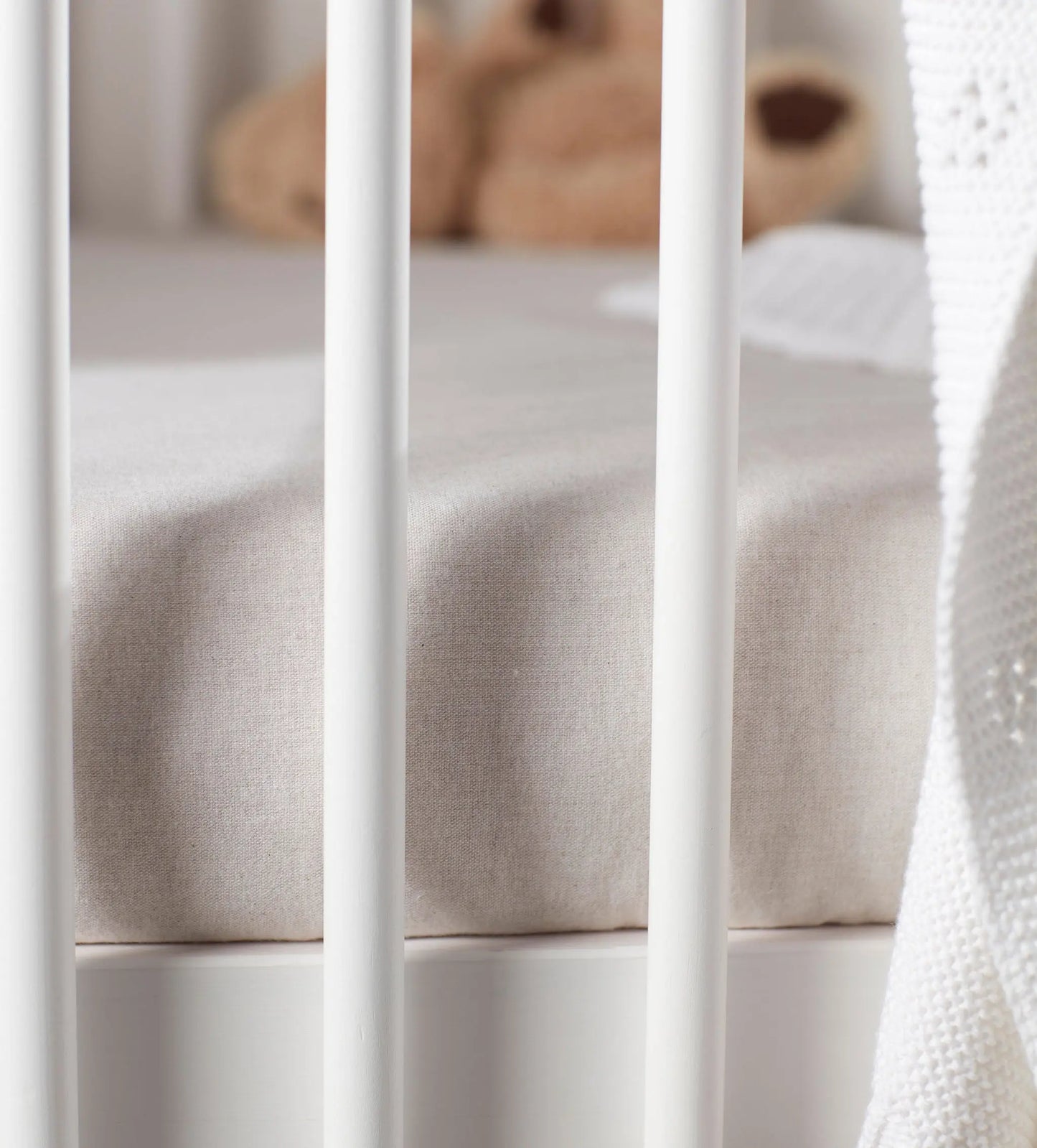 Natural Brushed Cotton Fitted Sheet The Secret Linen Store