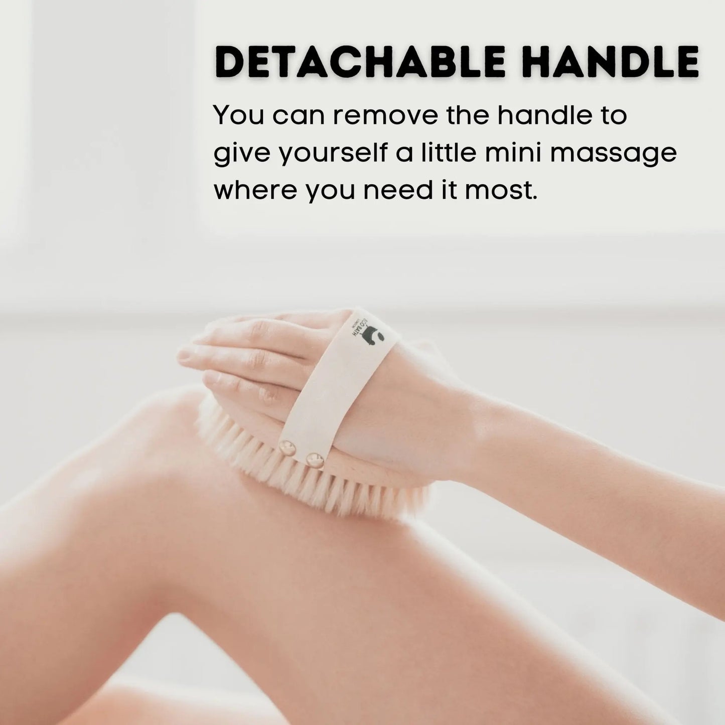 Natural Hard Sisal Body Brush with Detachable Handle Eco Bath London