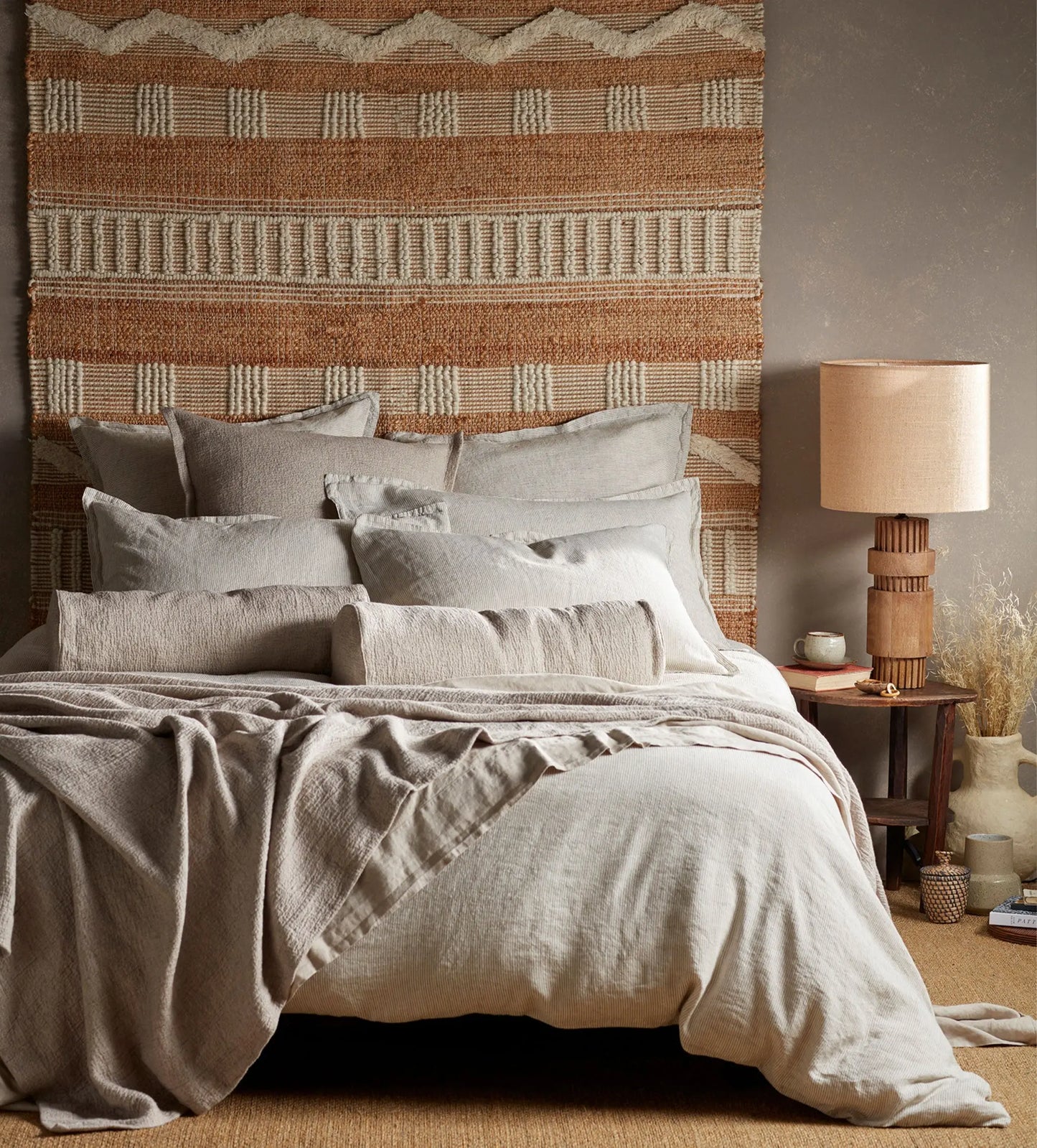 Natural Sid Stripe Linen Valance The Secret Linen Store