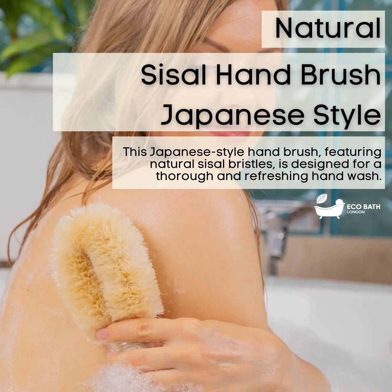 Natural Sisal Round Brush Japanese Style Eco Bath London