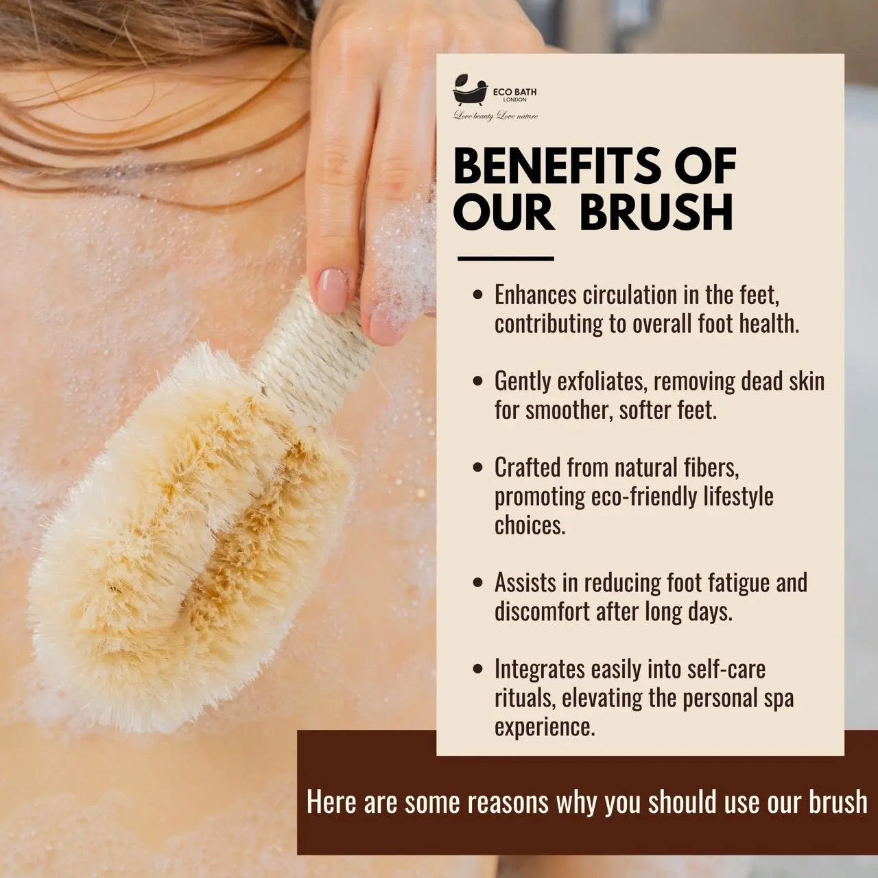 Natural Sisal Round Brush Japanese Style Eco Bath London