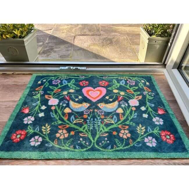 Eco-Friendly Washable Floral Mat The Rugs