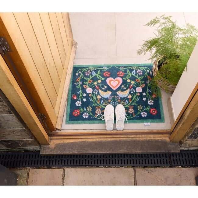 Eco-Friendly Washable Floral Mat The Rugs