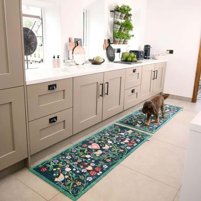 Eco-Friendly Washable Floral Mat The Rugs