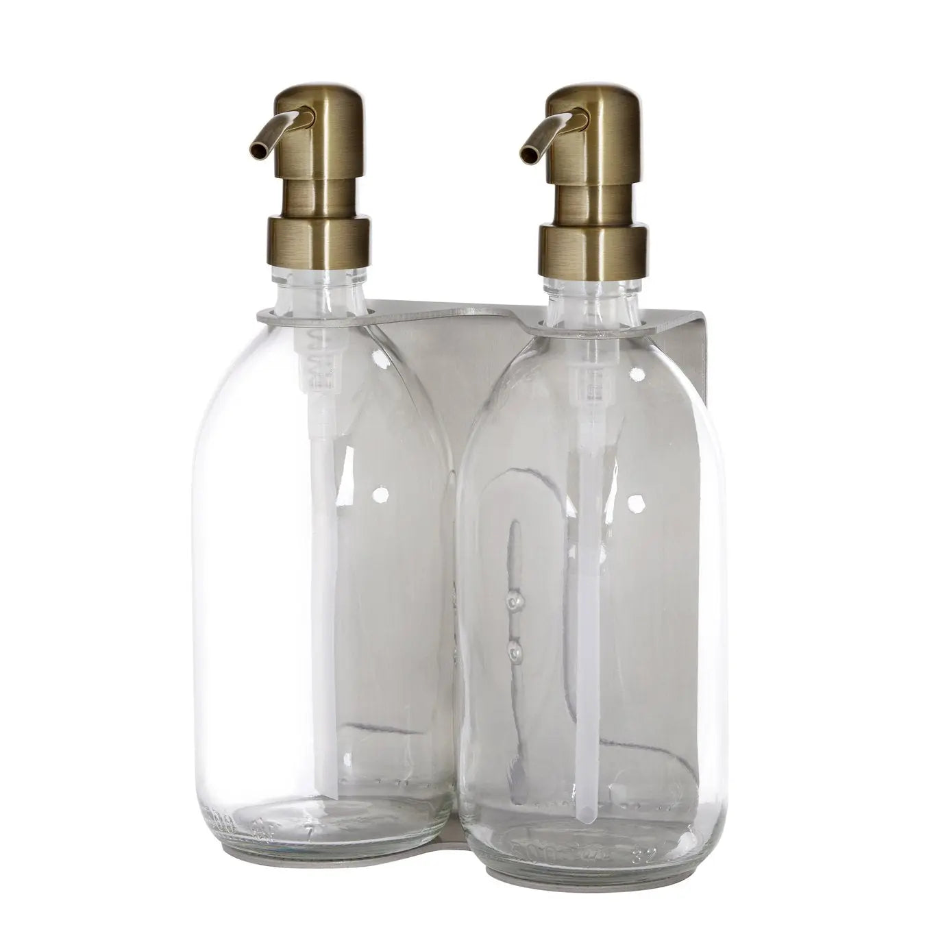 Nickel Double Wall Mounted Soap Dispenser Kuishi