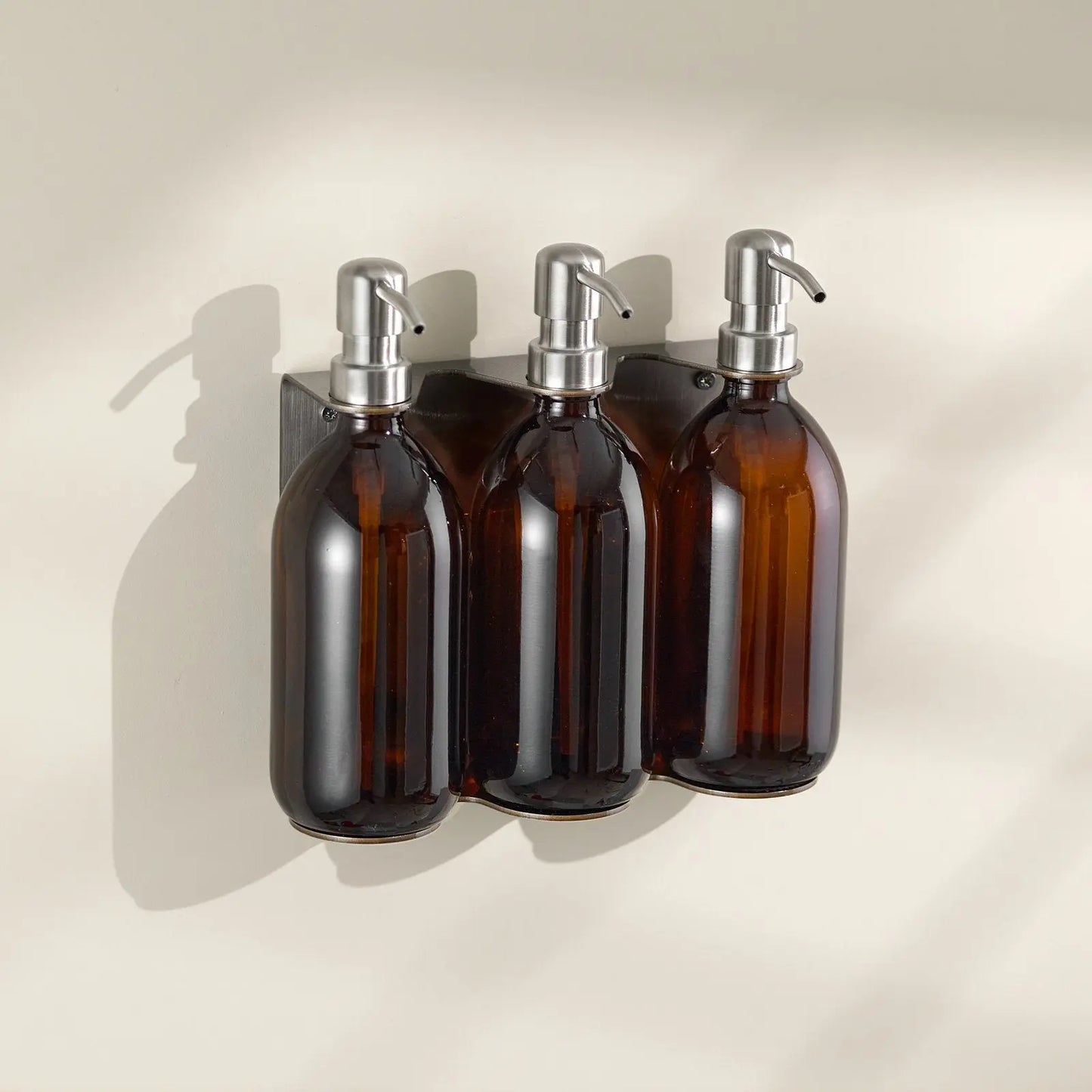 Nickel Triple Wall Mounted Soap Dispenser Kuishi