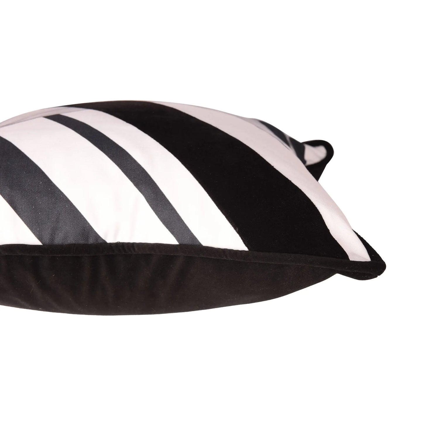 Nude Black Cotton & Velvet Cushion Bivain