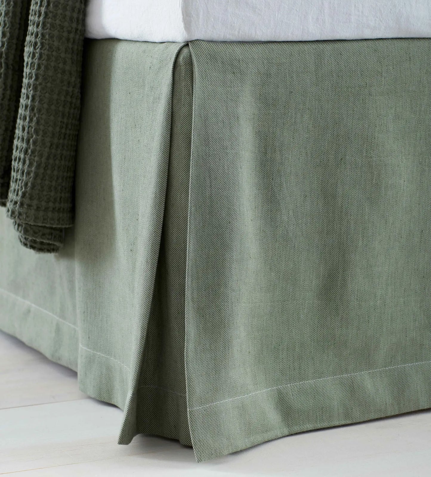 Olive Green Twill Cotton Linen Valance The Secret Linen Store