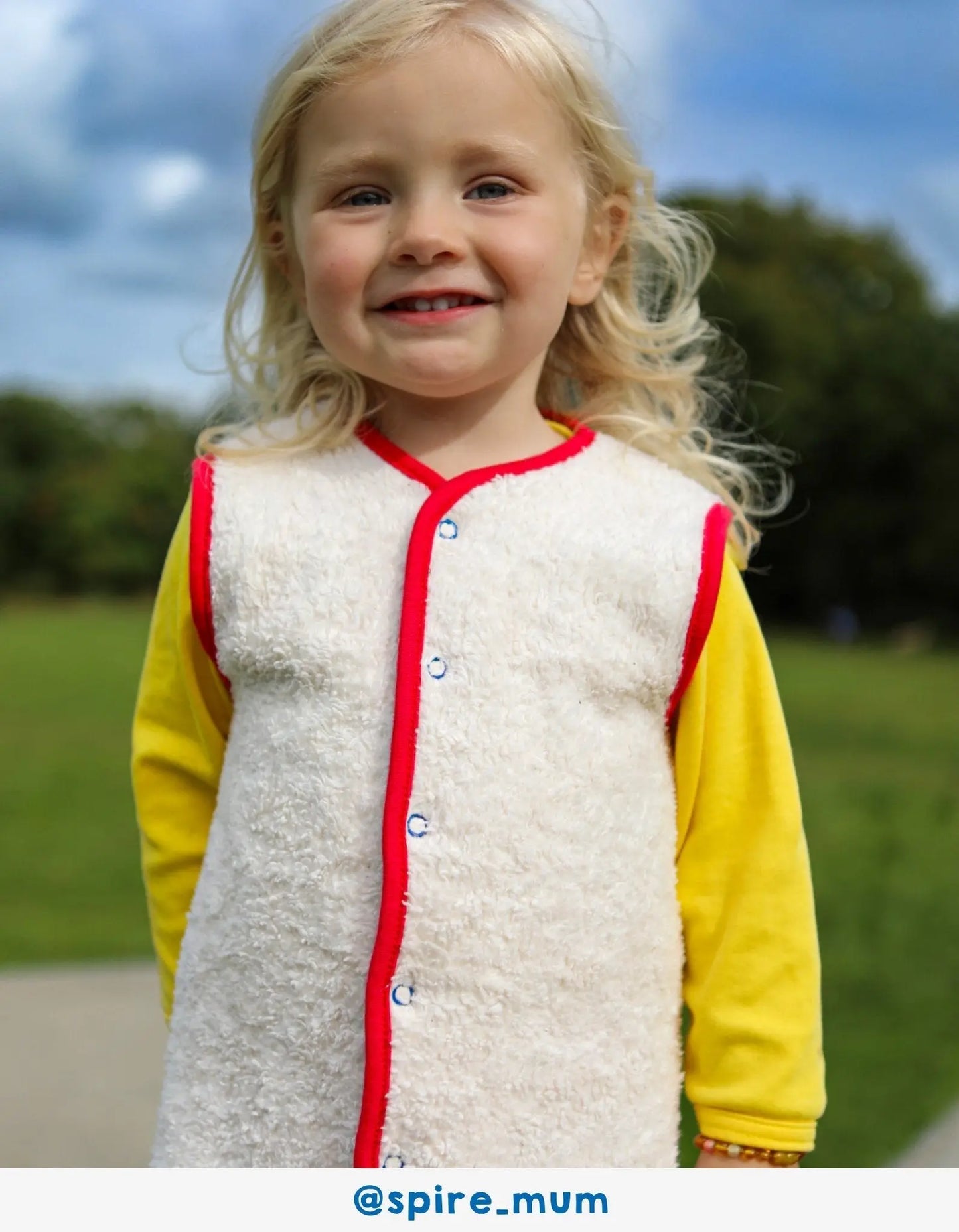 Organic Bold Floral Reversible Gilet Toby Tiger