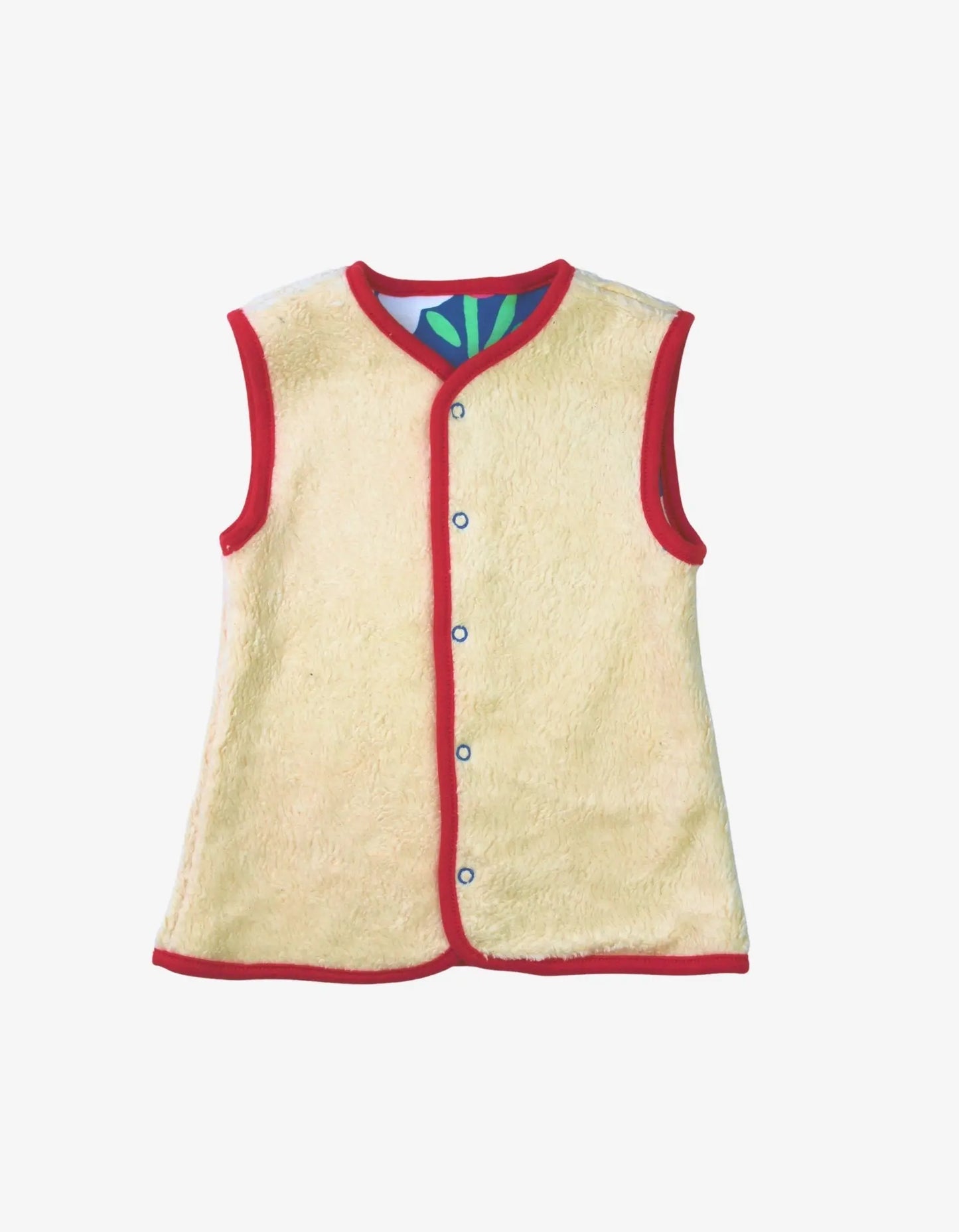 Organic Bold Floral Reversible Gilet Toby Tiger