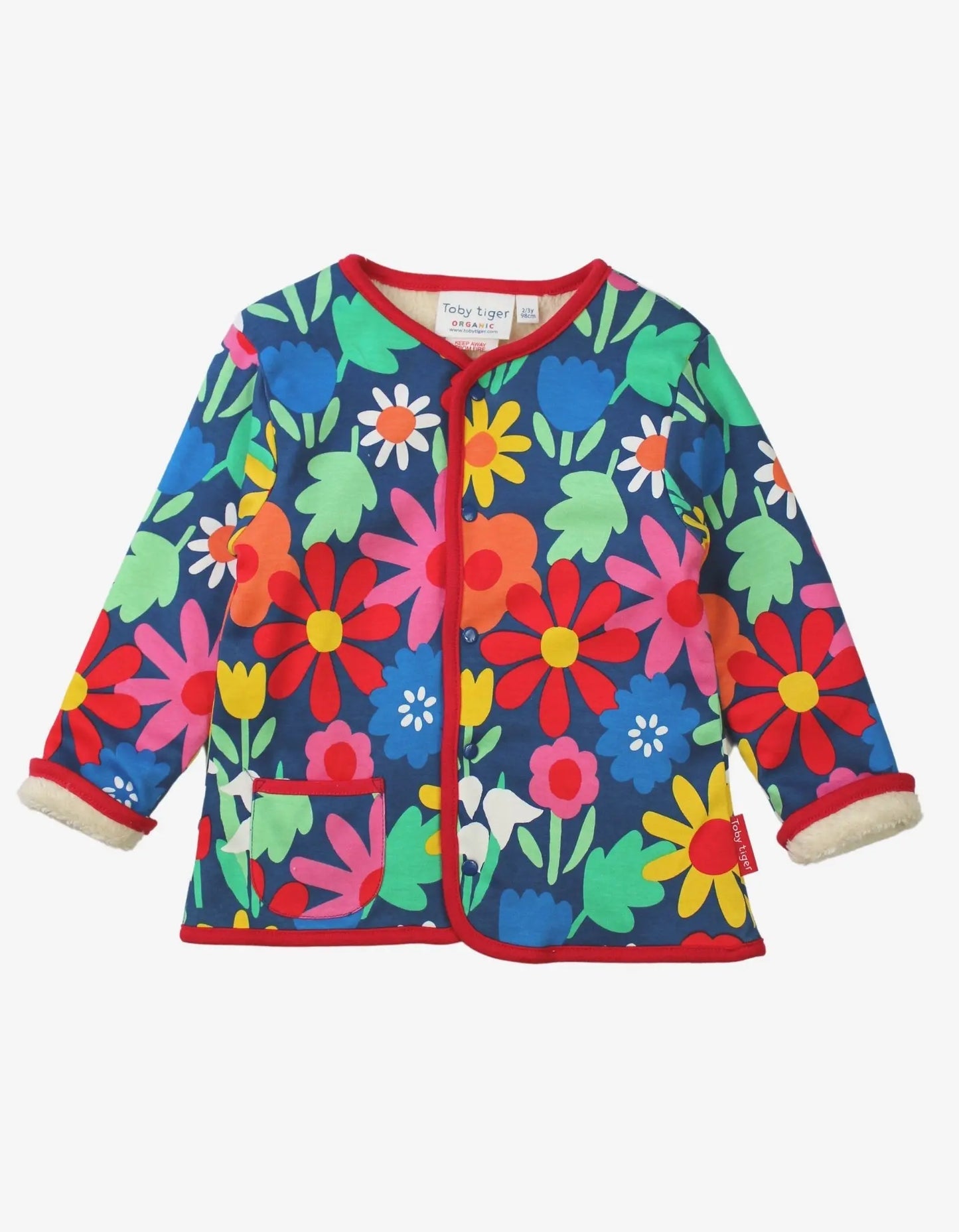 Organic Bold Floral Reversible Jacket Toby Tiger