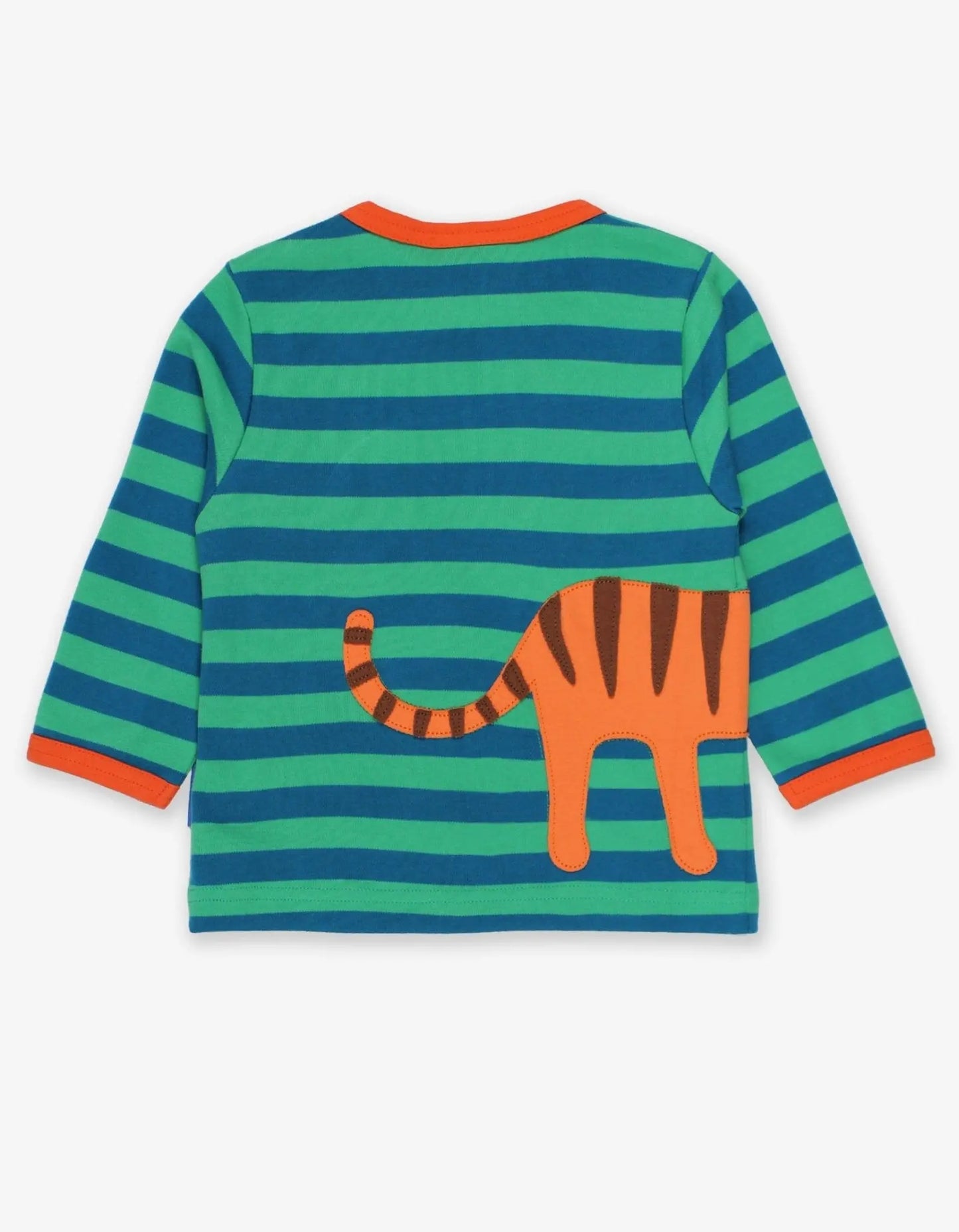 Organic Born Free Tiger Applique Long-Sleeved T-Shirt Toby Tiger