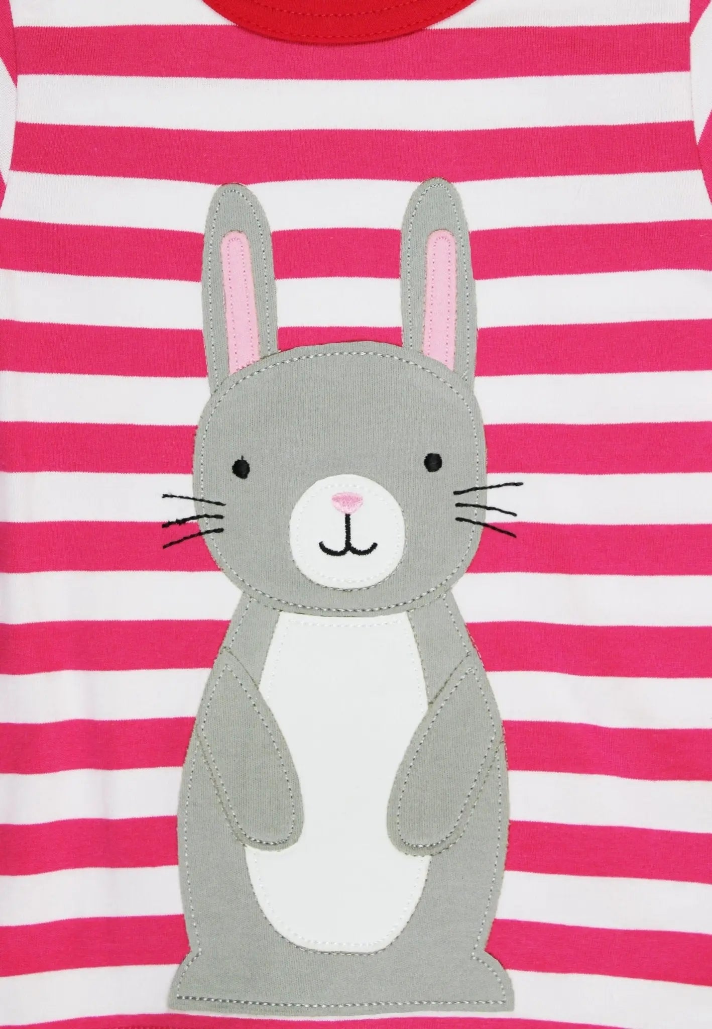Organic Bunny Applique Short-Sleeved T-Shirt Toby Tiger