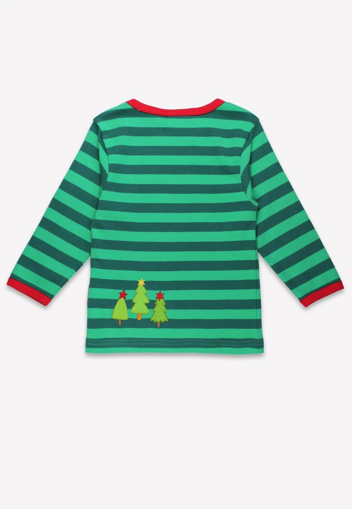 Organic Christmas Bear Applique Long-Sleeved T-Shirt Toby Tiger