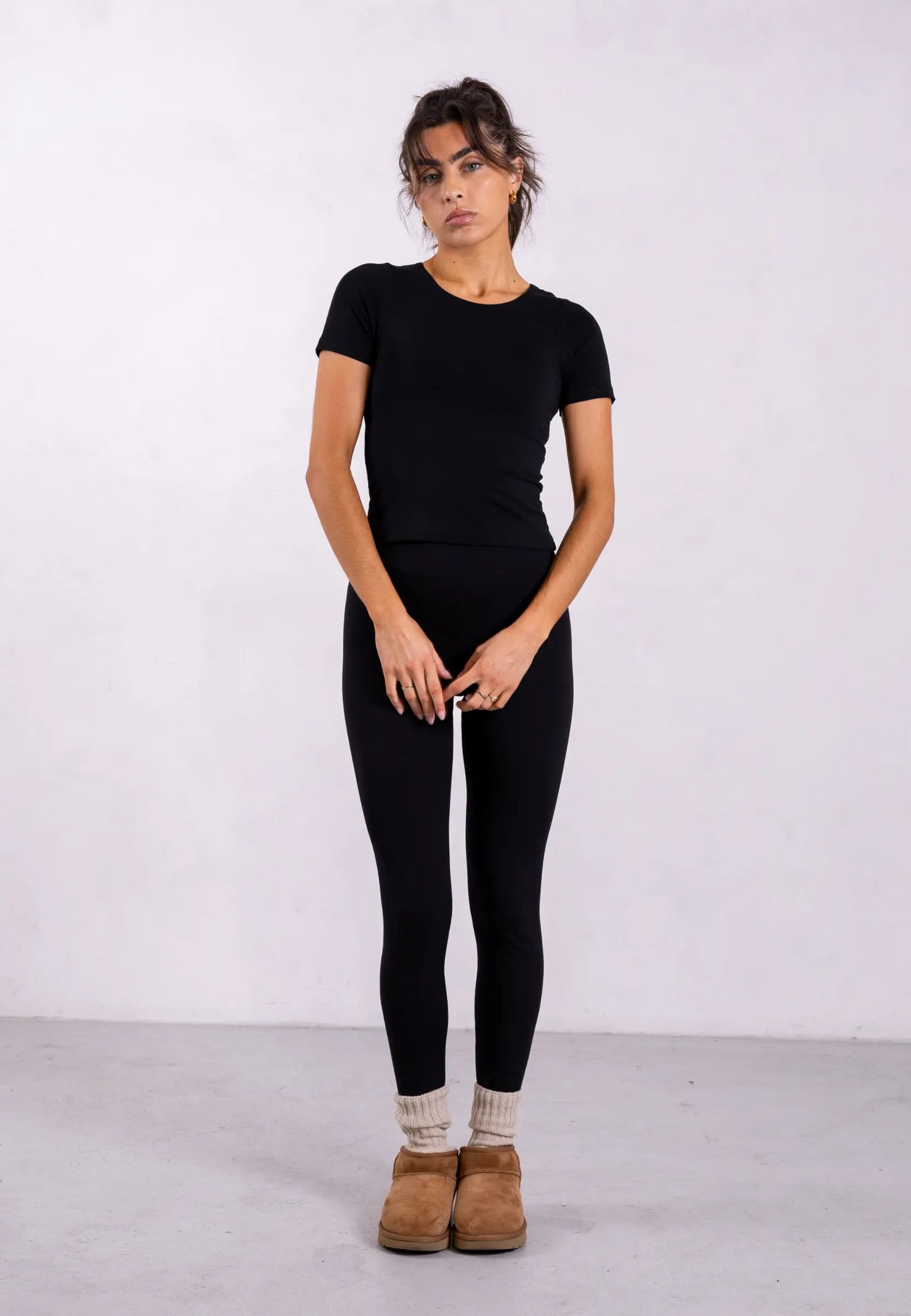 Organic Cotton Leggings, Black Pantee