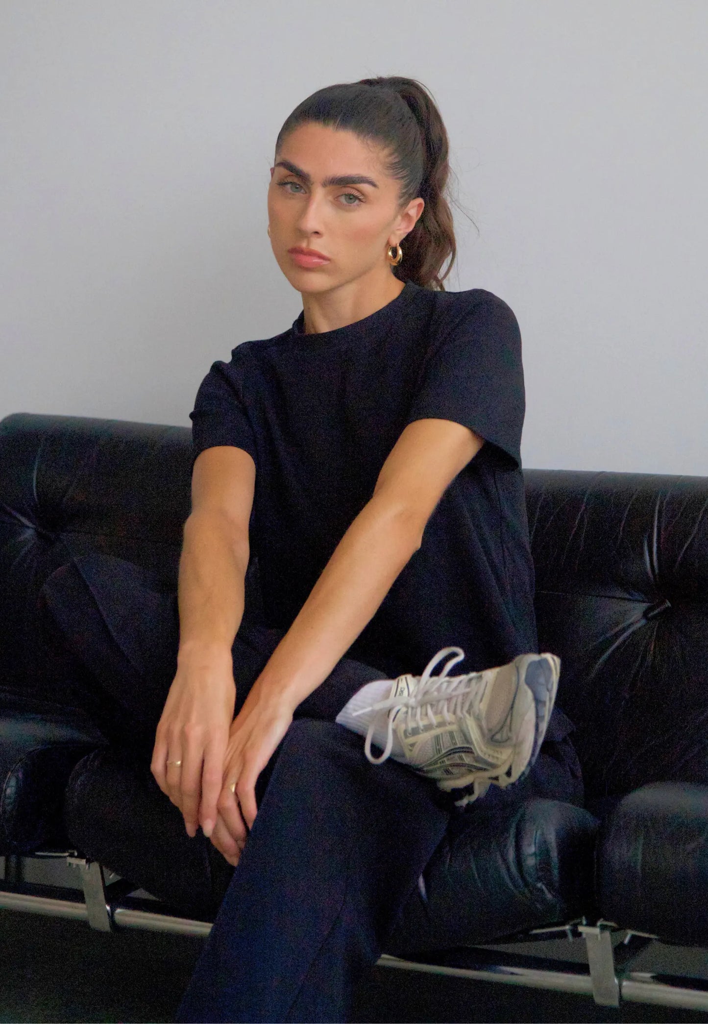 Organic Cotton Relaxed Fit T-Shirt, Black Pantee