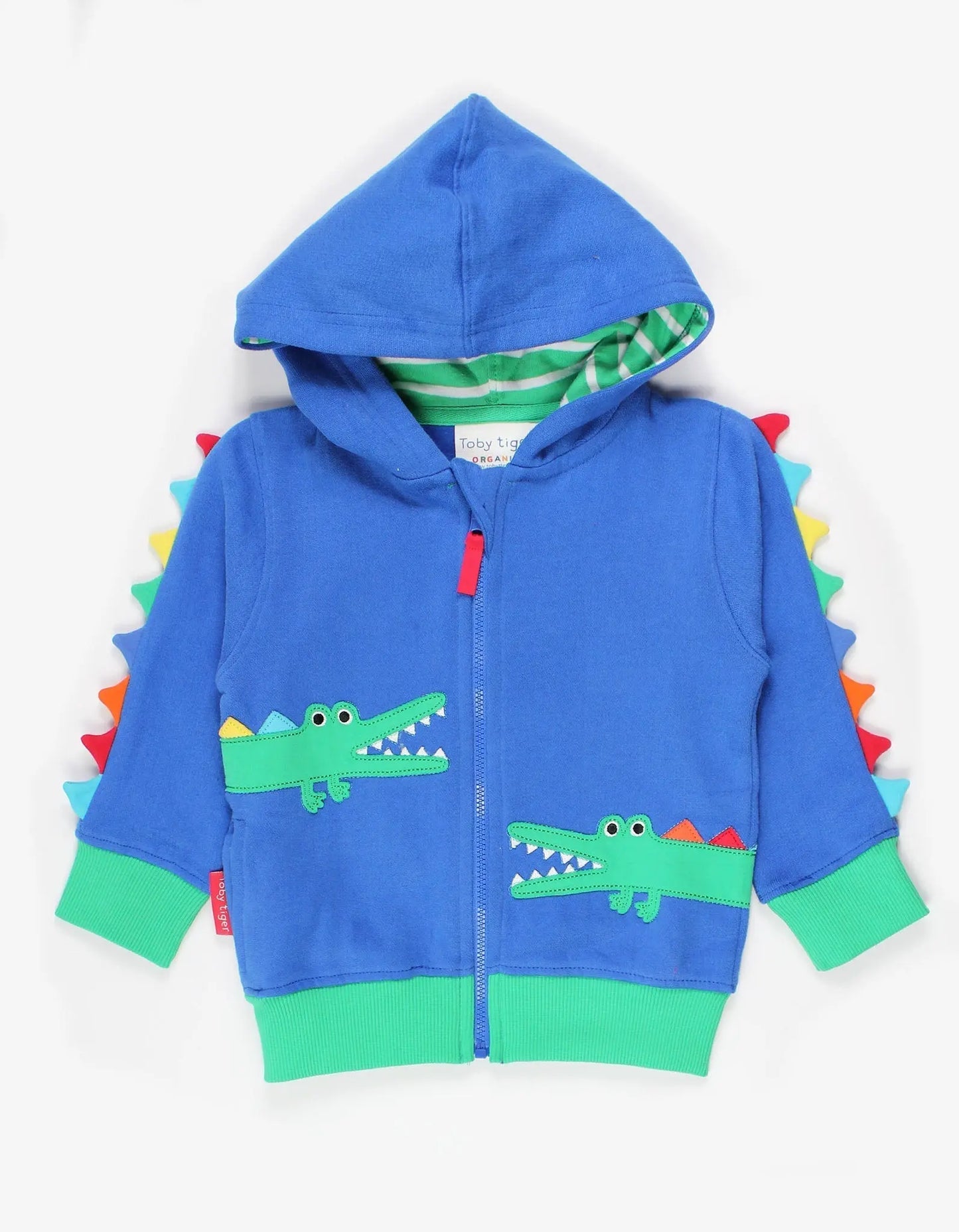 Organic Crocodile Applique Hoodie Toby Tiger